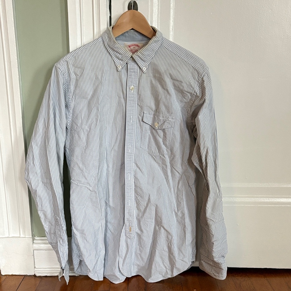 Brooks Brothers Blue Striped Casual Shirt